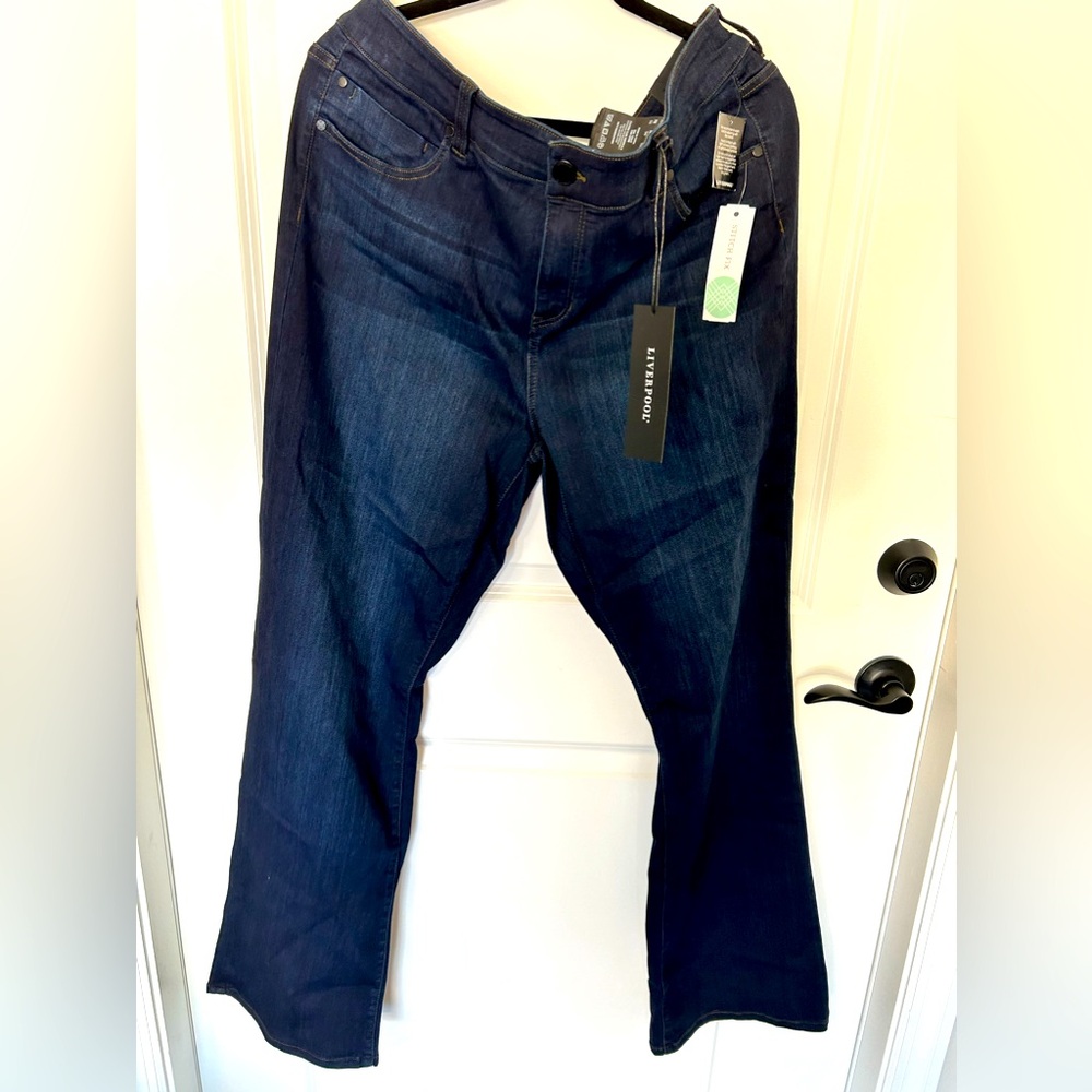 Liverpool Plus Size Dark Wash Bootcut Jeans - New with Tags